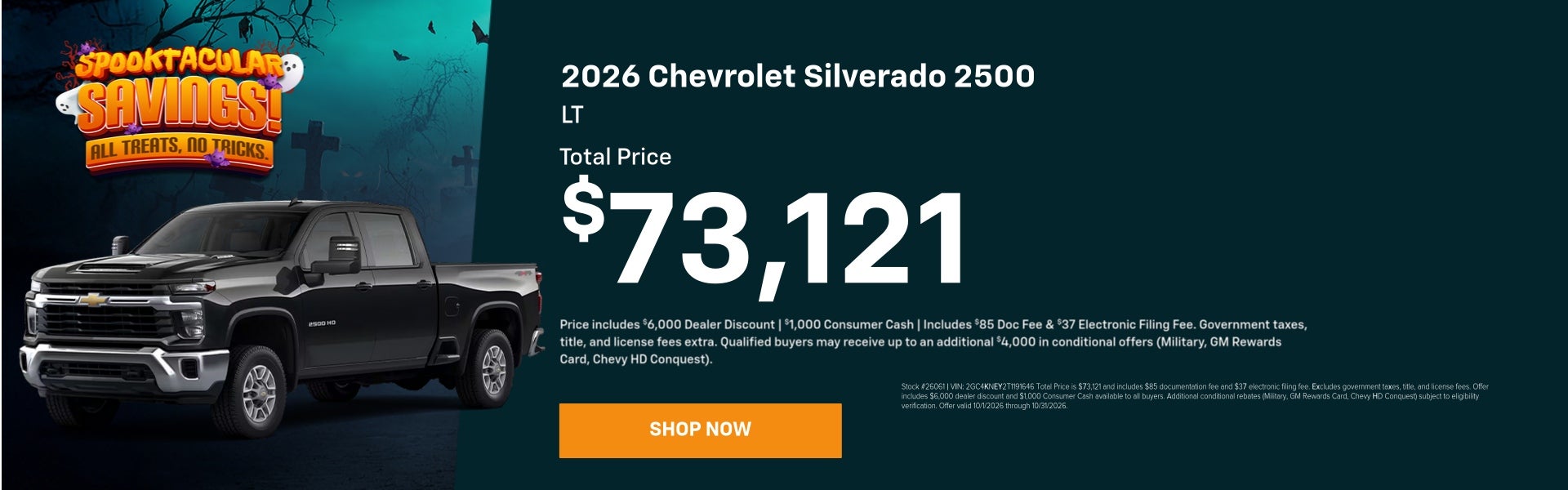 October 2026 Specials