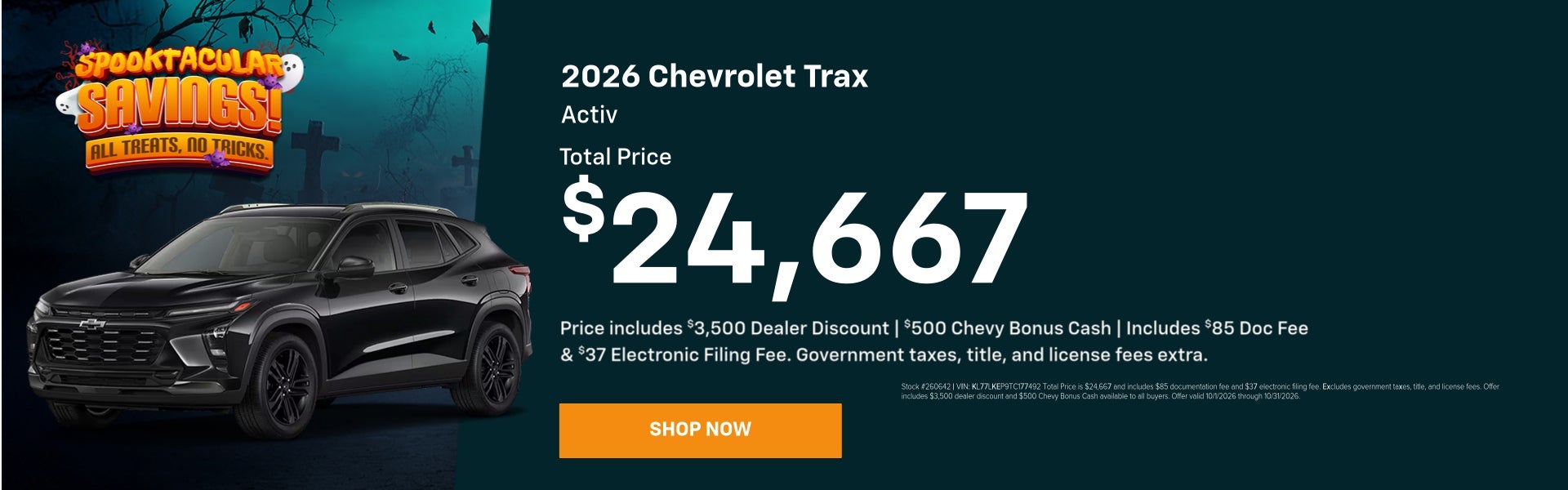 October 2026 Specials